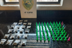 Mais de 100 porções de drogas e um pé de manhã foram apreendidos pela PM no Norte do estado