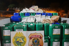 BPFRON e PF apreendem carga de agrotóxicos avaliada em R$ 10 milhões no Oeste do estado 