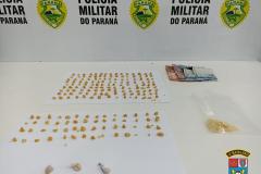 No Noroeste do estado, PM prende dois homens e apreende 194 pedras de crack e 20 comprimidos de ecstasy