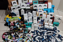 BPRv apreende diversos produtos contrabandeados no oeste do estado