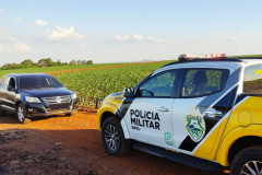 BPRv apreende carro carregado com 300 litros de herbicida no Oeste do estado