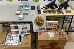 Final de semana é marcado por ações policiais no oeste do estado; seis armas de fogo são apreendidas