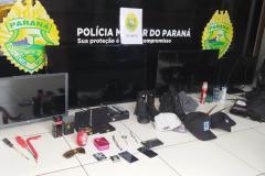 Polícia Militar prende autores de furtos em residências e recuperam eletrodomésticos, em Palmeira