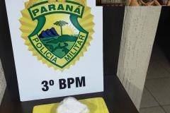 Homem é preso por tráfico de cocaína durante abordagem em Vitorino-PR