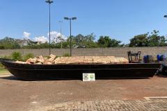 Ação conjunta na região de fronteira resulta na apreensão de 1,2 mil caixas de cigarros e num prejuízo de R$ 3 milhões ao crime. 