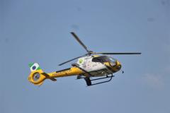 Com apoio de helicóptero, PM recupera caminhonete furtada carregada de cigarros na região Oeste do Estado. 