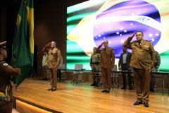 O Coronel André Cristiano Dorecki, que estava à frente do 3º CRPM, transmitiu oficialmente o comando ao Tenente-Coronel Carlos Alberto Rocha
