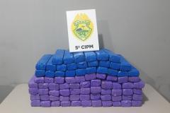 Polícia Militar do Paraná apreende 56kg de maconha em Cianorte