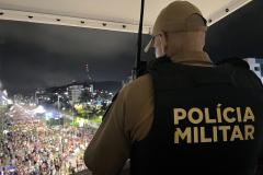 O evento que reuniu mais de 150 mil pessoas contou  com um forte esquema de policiamento preventivo e ostensivo