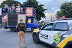 A atuação da PMPR contou com diversas modalidades de policiamento