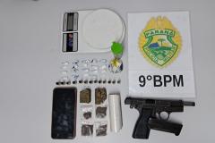Polícia Militar do Paraná prende homem com arma de fogo de uso restrito e drogas em Paranaguá