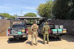 Polícia Militar do Paraná prende dois homens que carregavam maconha em embarcação, no oeste do estado