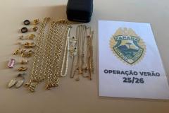 PMPR recupera joias furtadas em residências de Pontal do Sul
