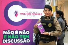 PMPR e Forças de Segurança Intensificam Ações de Proteção à Mulher durante evento da SESP no Shopping Estação