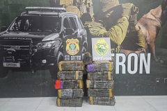 PMPR e PF apreendem mais de 200 kg de maconha e prendem dois homens em Perobal