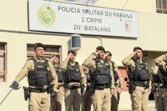 Durante a solenidade, foi ressaltada a trajetória do 20º BPM, criado em 7 de junho de 2006