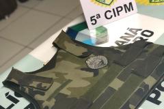 Colete balístico é apreendido e dupla encaminhada pela PM em Cianorte

