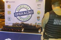 BPFron apreende 35 pistolas, 51 carregadores e oito mil munições durante Operação Fronteira Integrada

