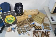 BOPE apreende mais de 600 munições e 7,2 quilos de maconha durante abordagem em parque de Curitiba