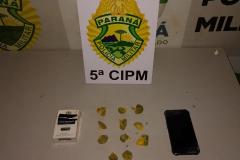 Polícia Militar encaminha homem por tráfico de drogas em Cianorte


