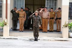 Curitiba, 225 de Fevereiro de 2018. Visita do Comandante da Artilharia Divisionária da 5ª Divisão de Exército, General de Brigada Rodrigo Pereira Vergara  ao Quartel do Comando-Geral da Polícia Militar do Paraná.