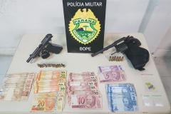 Equipes da RONE apreendem drogas, dinheiro e três armas de fogo durante ações na Capital do estado

