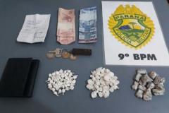 PM apreende drogas, simulacro, aparelhos eletrônicos e encaminha três pessoas no Litoral (PR)