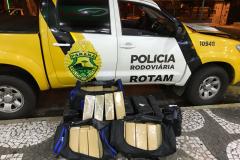 Policiais rodoviários apreendem mais de 195 quilos de maconha durante ação no Noroeste do PR

