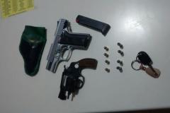 Armas de fogo e munições são apreendidas pela PM em Tijucas do Sul, na RMC

