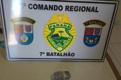 Adolescente e foragido da justiça são encaminhados e maconha é apreendida pela PM em Tapira (PR)