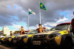 Curitiba, 05 de Abril de 2018.  Governador entrega novas viaturas em frente ao Palacio Iguaçu.