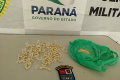 Veículo é recuperado e 273 pedras de crack são apreendidas pela PM em Londrina 