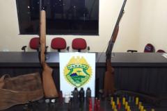 Armas de fogo são apreendidas pela PM em Palmas (PR), no Sudoeste do estado 