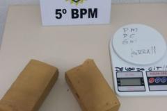 No Norte do Estado, Polícia Militar apreende 828 gramas de drogas 