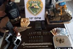 Durante Operação Saturação, Policiais militares apreendem drogas, armas de fogo e prendem cinco pessoas no Norte do Estado