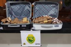 BPRv intercepta bagagem com 25 quilos de maconha em Iporã (PR), no Noroeste do estado