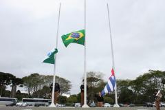 Durante evento, Polícia Militar comemora o Dia da Bandeira Nacional com tradicional queima de bandeiras inservíveis