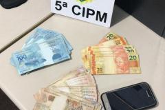 Pertences levados durante roubo são recuperados pela PM de Terra Boa (PR); suspeito é preso 