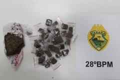 Mais de 190 gramas de maconha são apreendidos pela Polícia Militar da Lapa (PR); suspeito é encaminhado