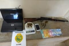 Armas de fogo e munições são apreendidas pela PM em Guarapuava (PR), no Centro-Sul do estado