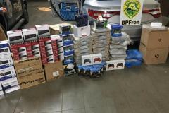 Produtos contrabandeados do Paraguai são apreendidos pelo BPFron no Oeste do estado
