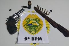 Ocorrência de violência doméstica termina com suspeito preso e arma de fogo apreendida em Pontal do Paraná