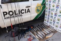 Pesca irregular resulta no encaminhamento de três pessoas pelo BPAmb-FV e na apreensão de quase 20 quilos de peixes 