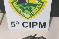 Denúncia leva jovem a ser encaminhado ao ser flagrado com arma de fogo em Terra Boa (PR)