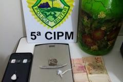 Homem é preso pela PM suspeito de envolvimento com o tráfico de drogas no Noroeste do estado
