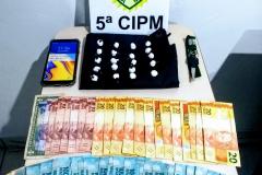 Com R$ 3 mil no bolso, suspeito de tráfico é preso em Cianorte (PR), no Noroeste do estado 