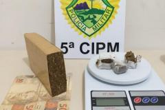 Casal é aprendido pela PM por tráfico de drogas no Sudoeste do estado 