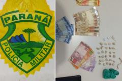 Dupla envolvida com tráfico de drogas é apreendida pela PM no Norte Pioneiro
