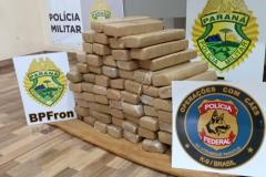 Em situações distintas, BPFron apreende mais de 61 quilos de maconha, cocaína e cigarros no Oeste do estado