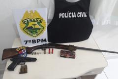 Ação conjunta entre as polícias Civil e Militar resulta no cumprimento de dois mandados de prisão em Tuneiras do Oeste (PR)